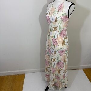 Elegant Blue Floral Sleep Dress or lounging at home. Size 8